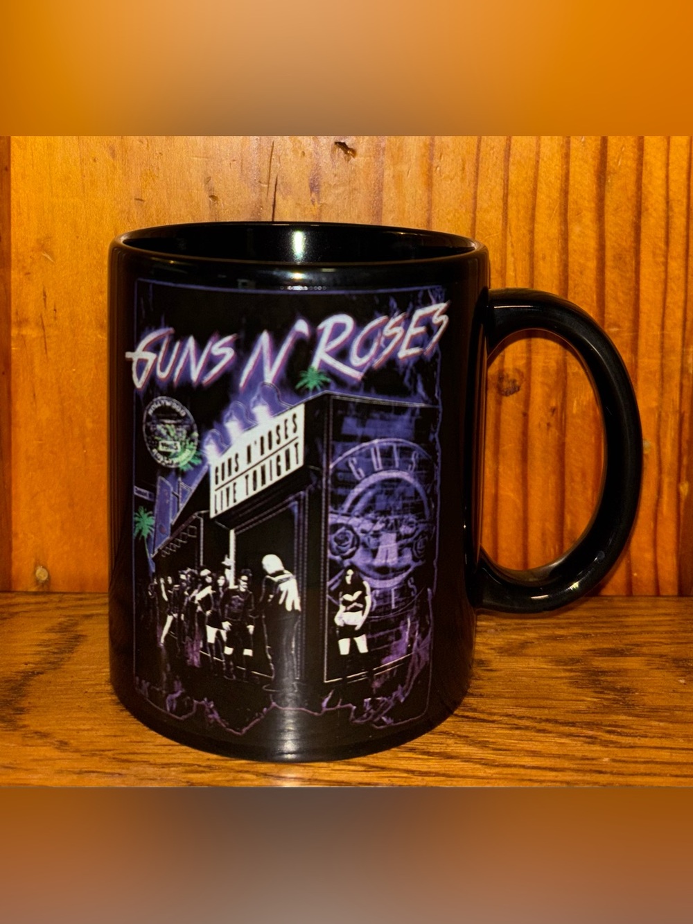 Guns N' Roses 2014 Sunset Boulevard Black 11ozCoffee Mug Official Merch LIKE NEW